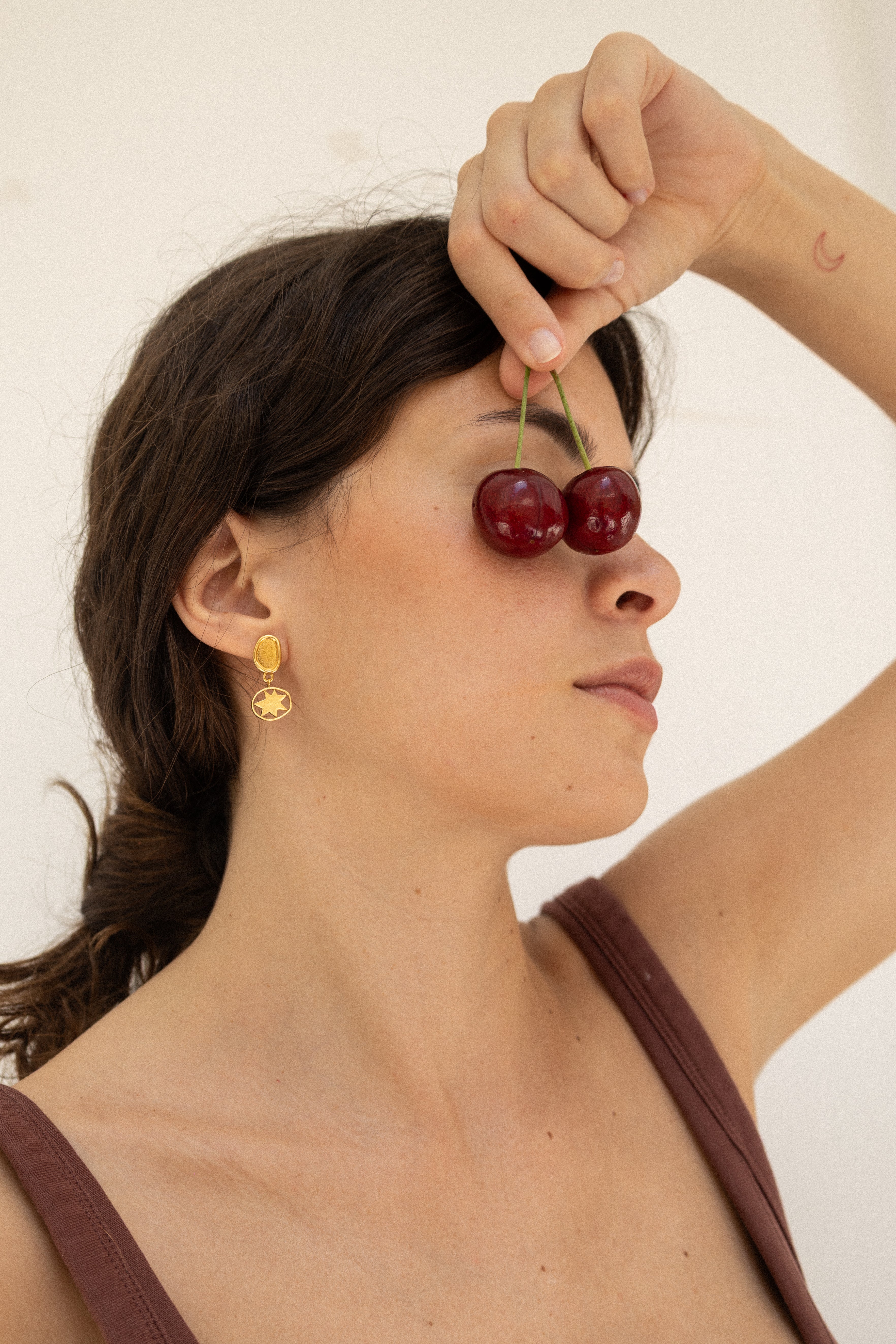 Brincos Solei Dançantes dourados