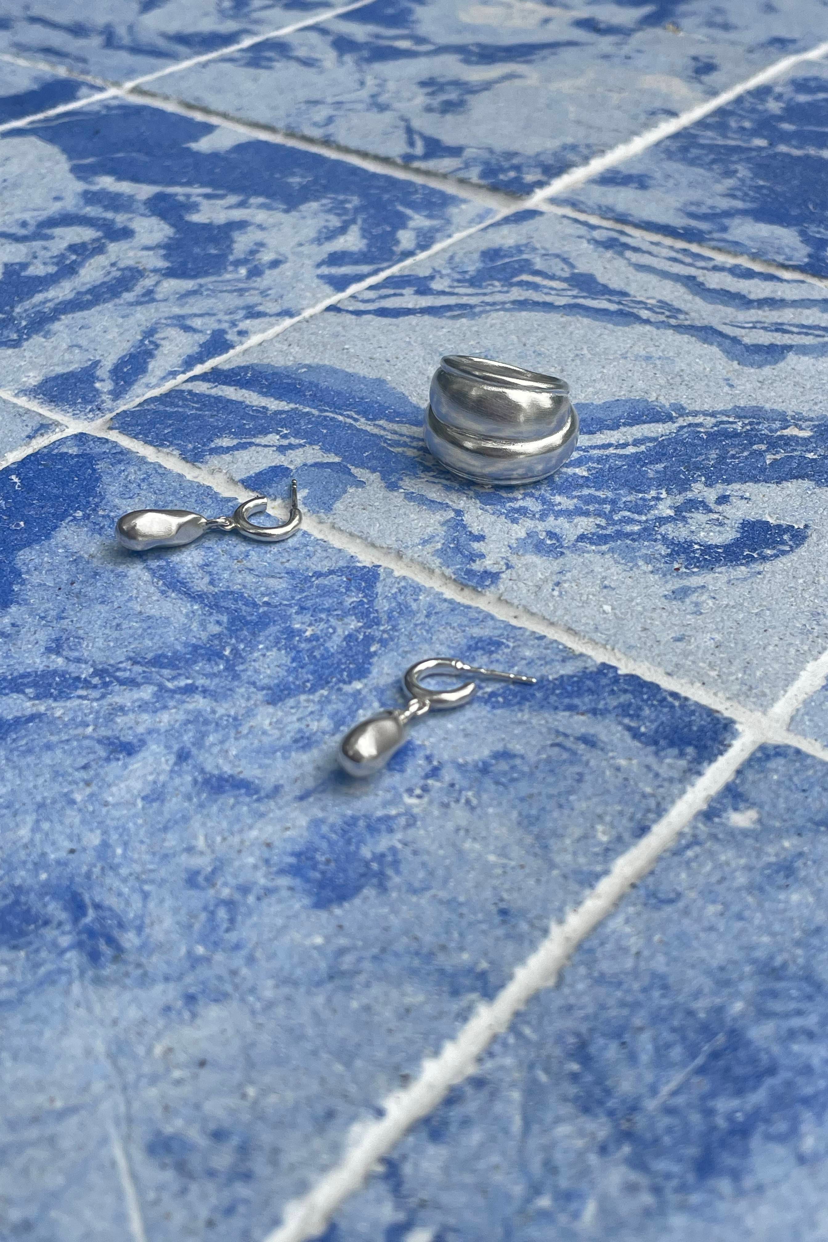 Anel Ecos Duplo prata