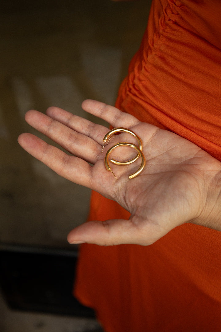 Argolas Aretas Irregulares Grossas