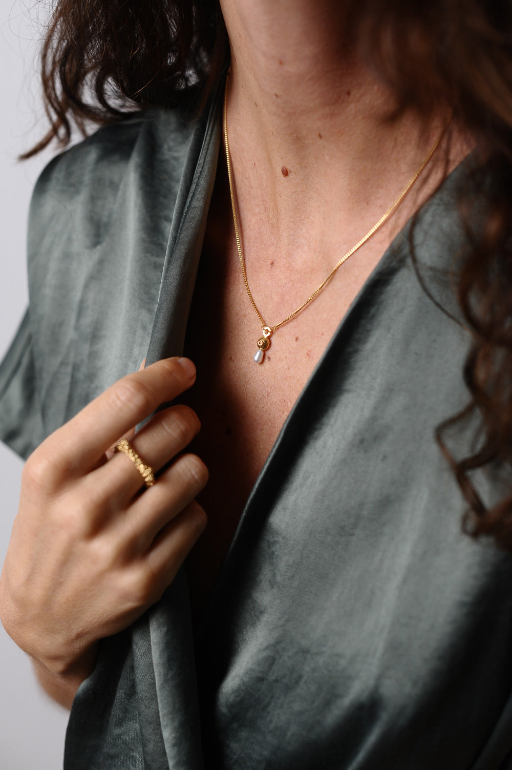 Colar Azura Olho Pérola