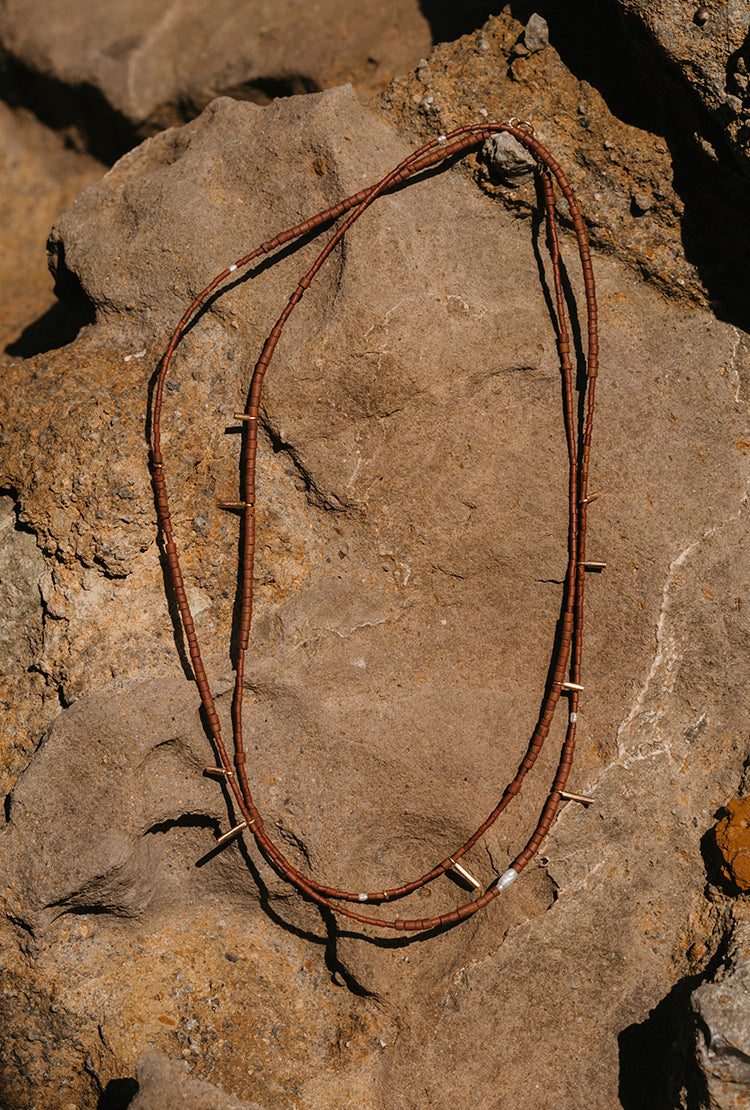 Ghala Jaspe Double Necklace