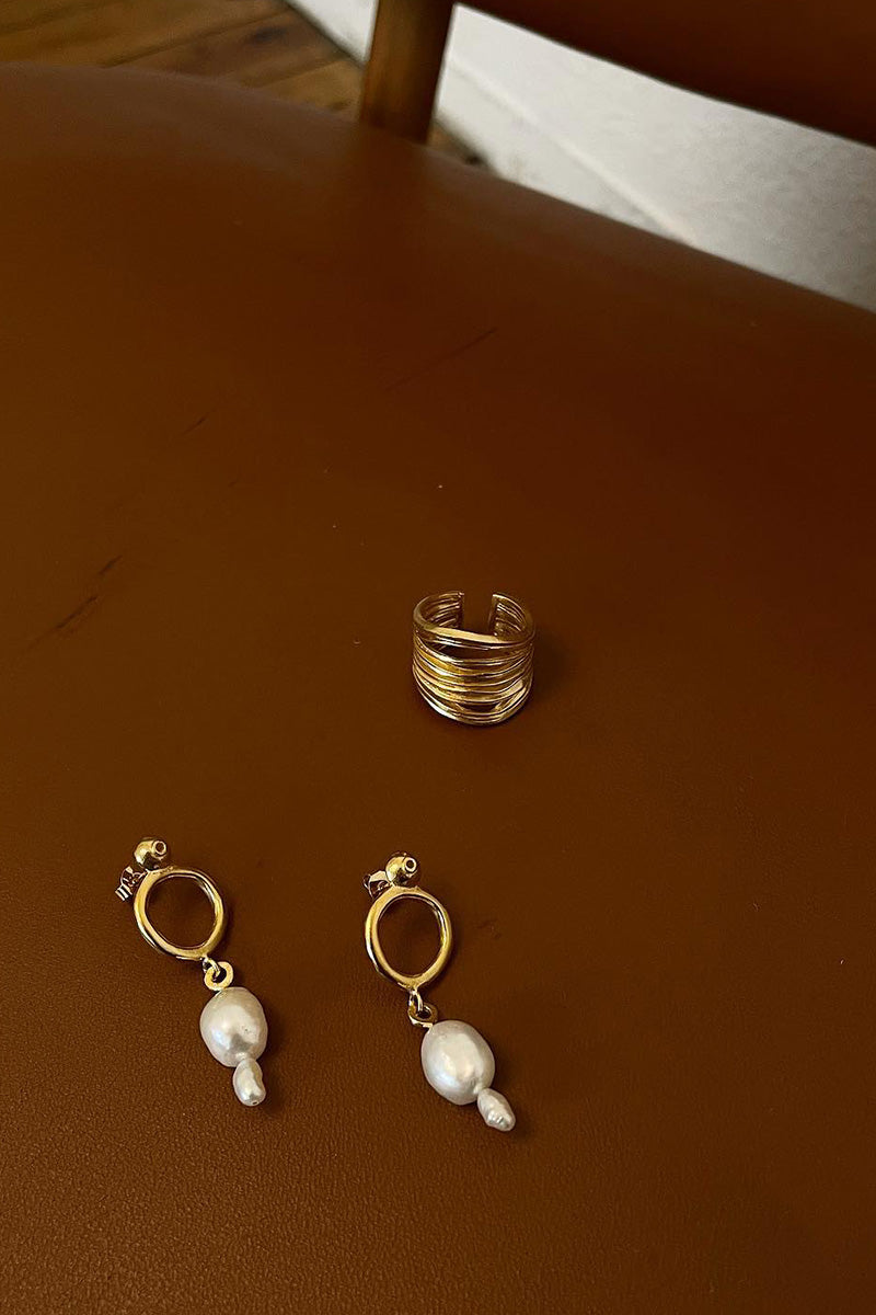 Azura Double Pearl Earrings