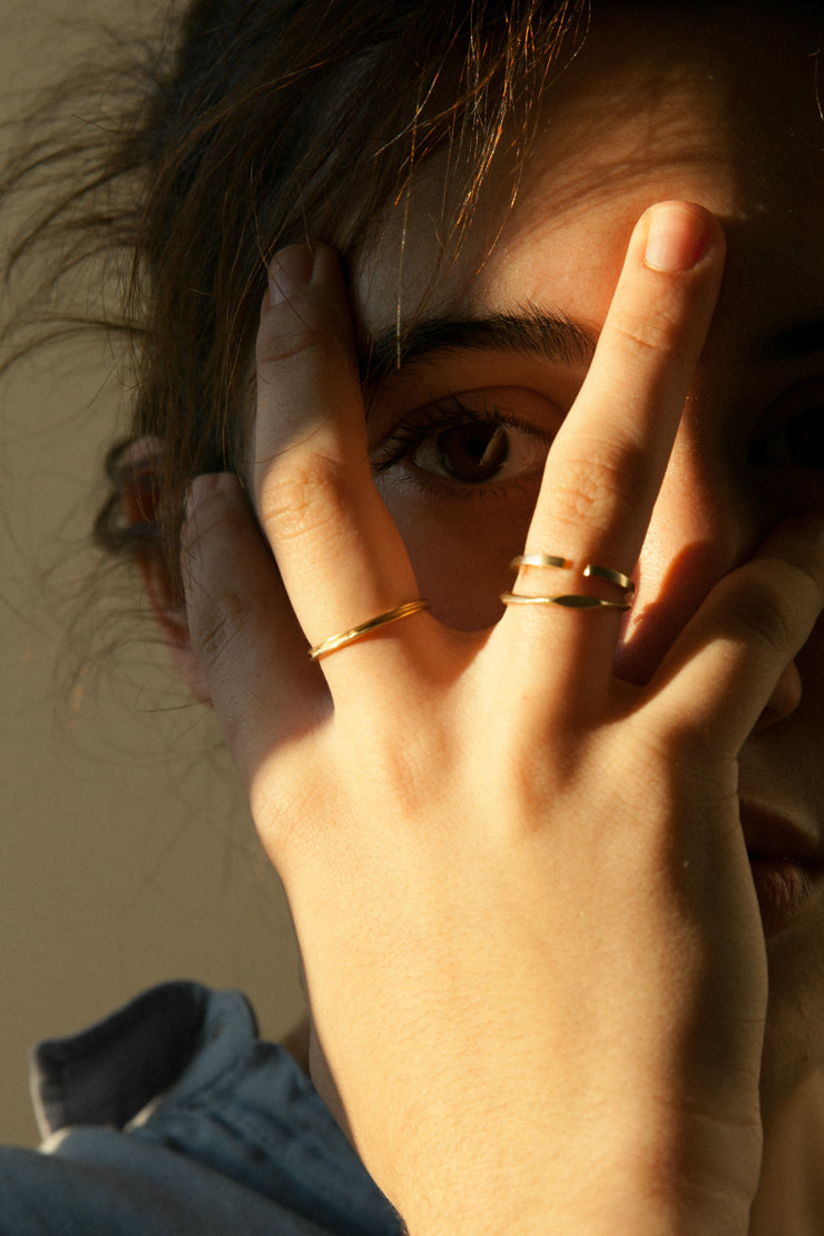 Anel Memoriar Côncavo