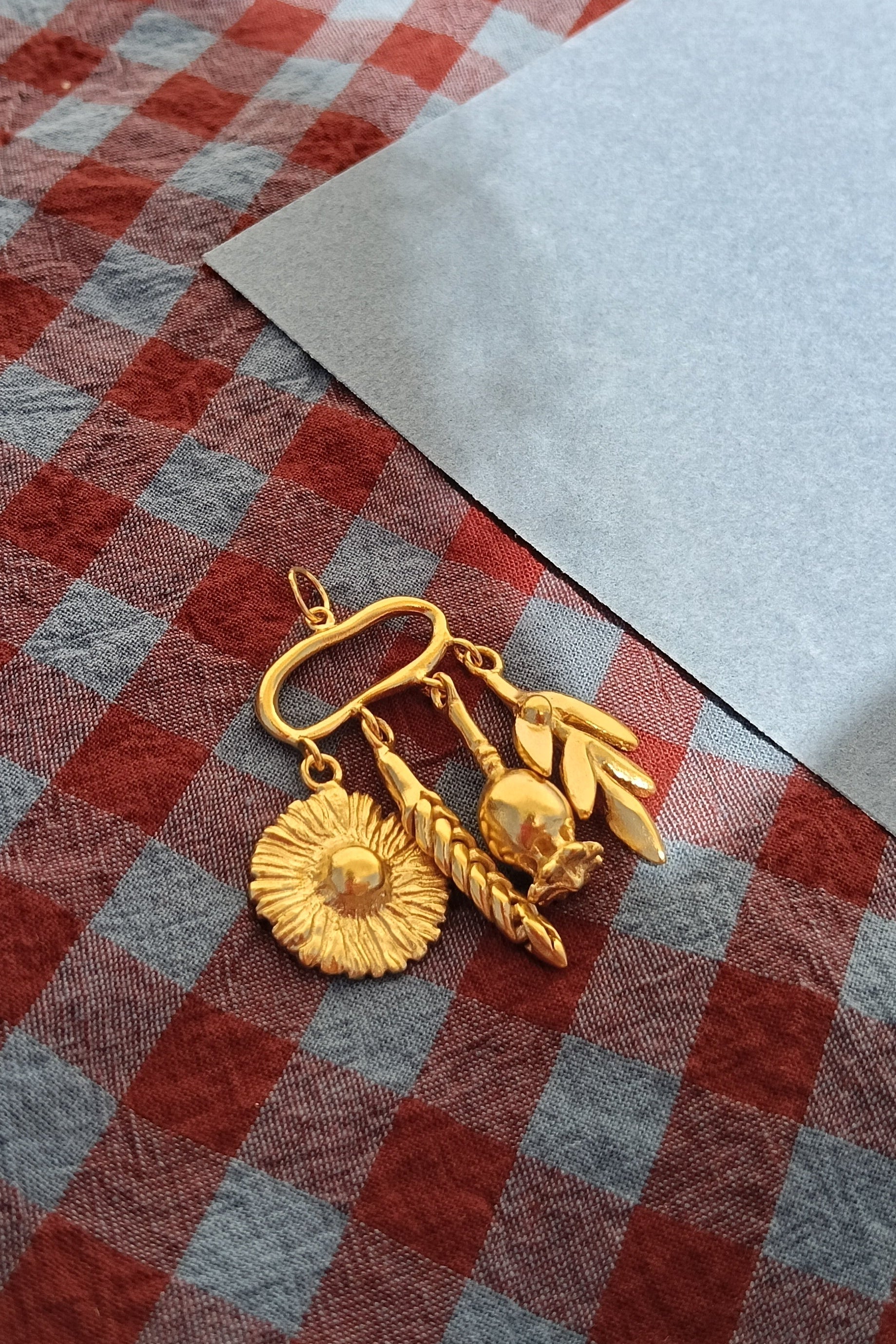 Wheat Bouquet Pendant