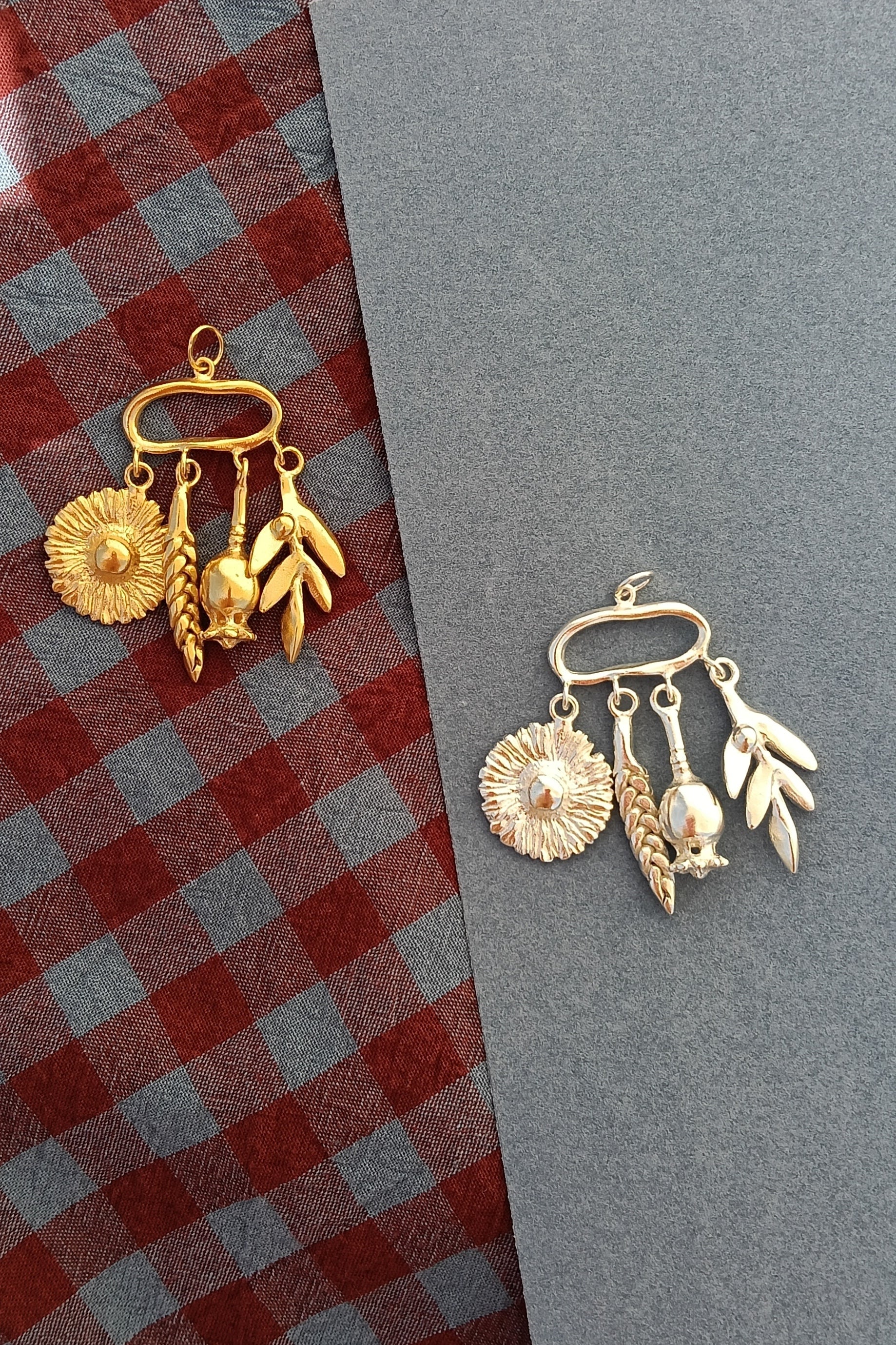Wheat Bouquet Pendant