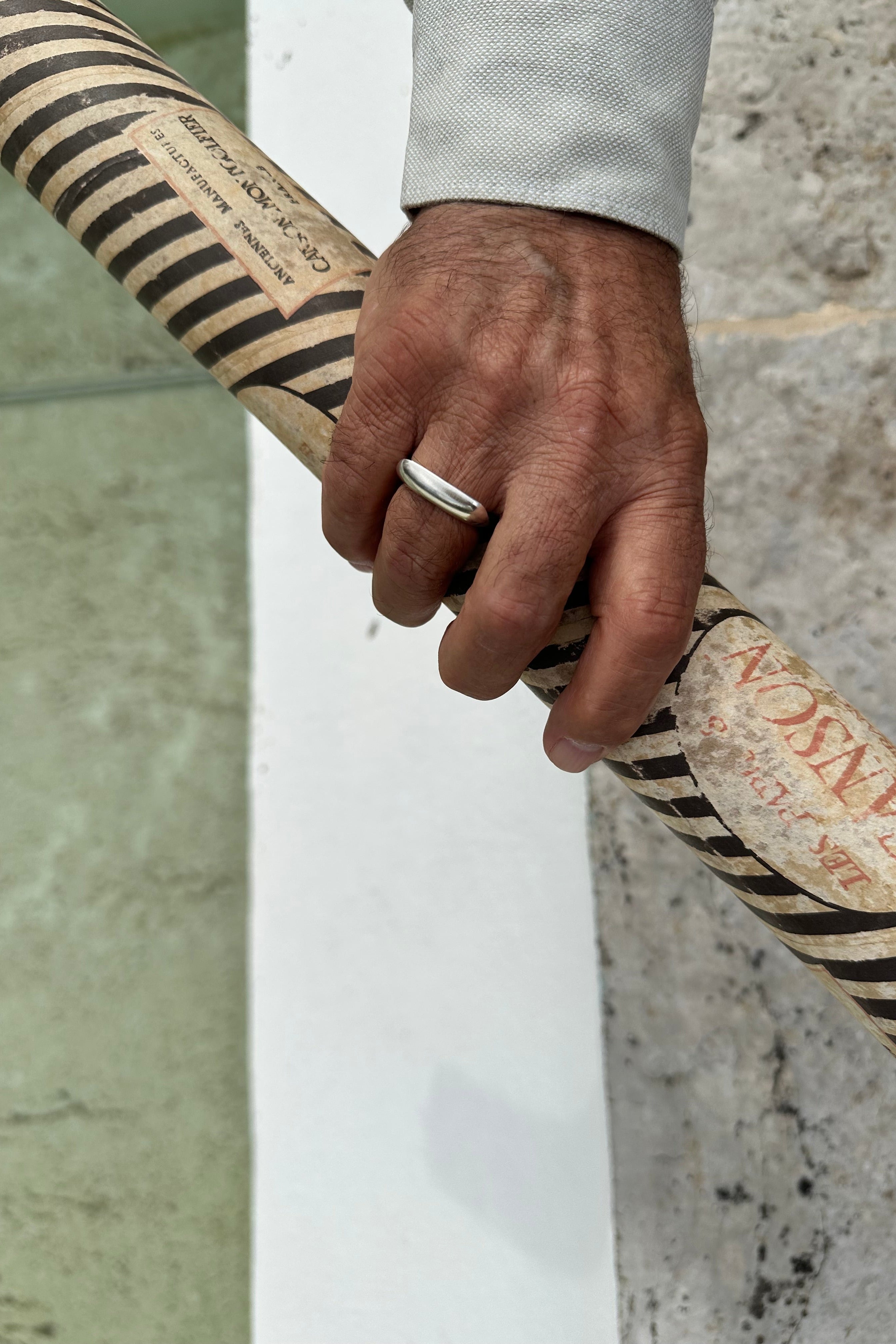 Anel Gestus Curvo Prata