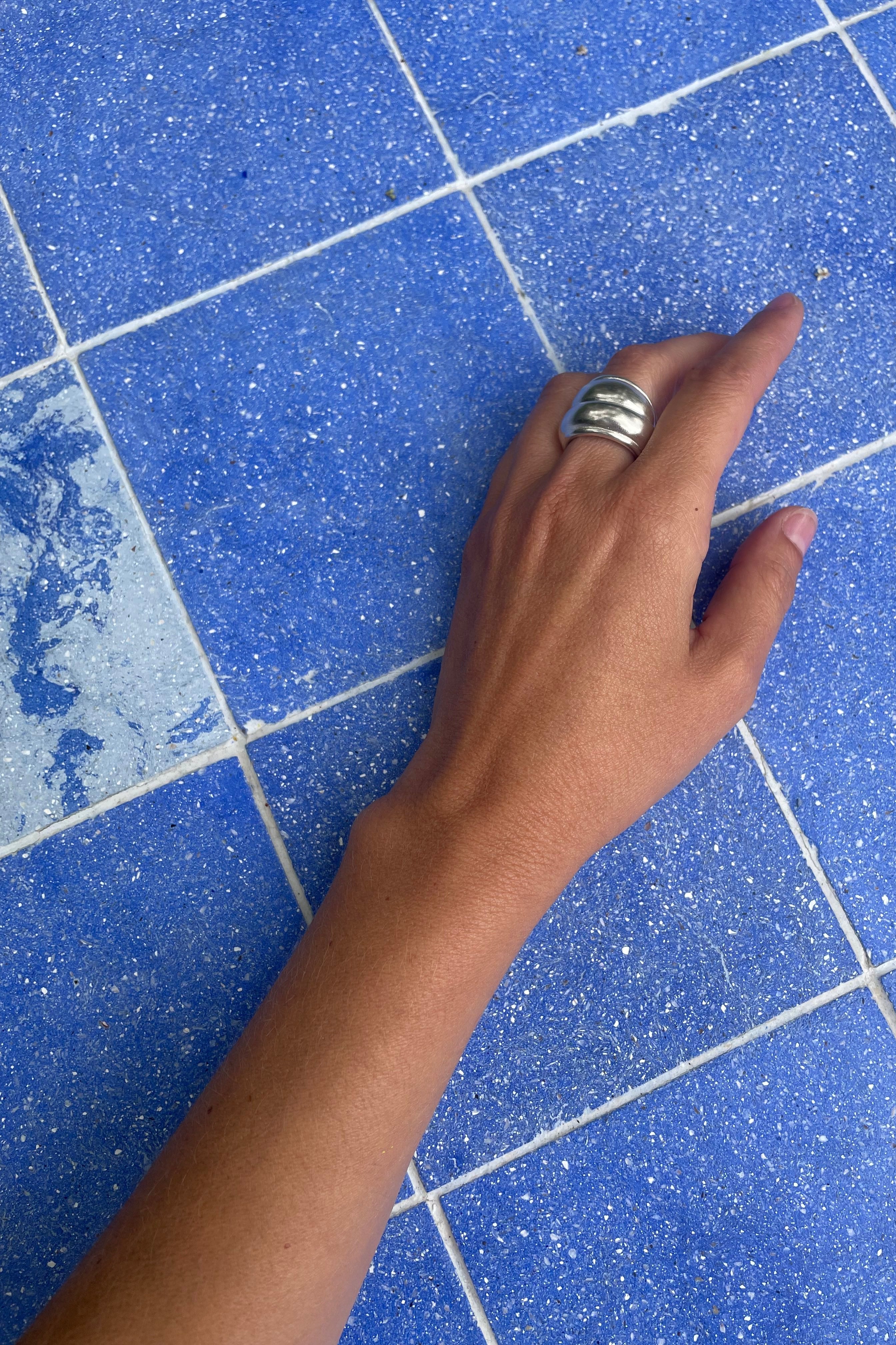 Anel Ecos Duplo prata