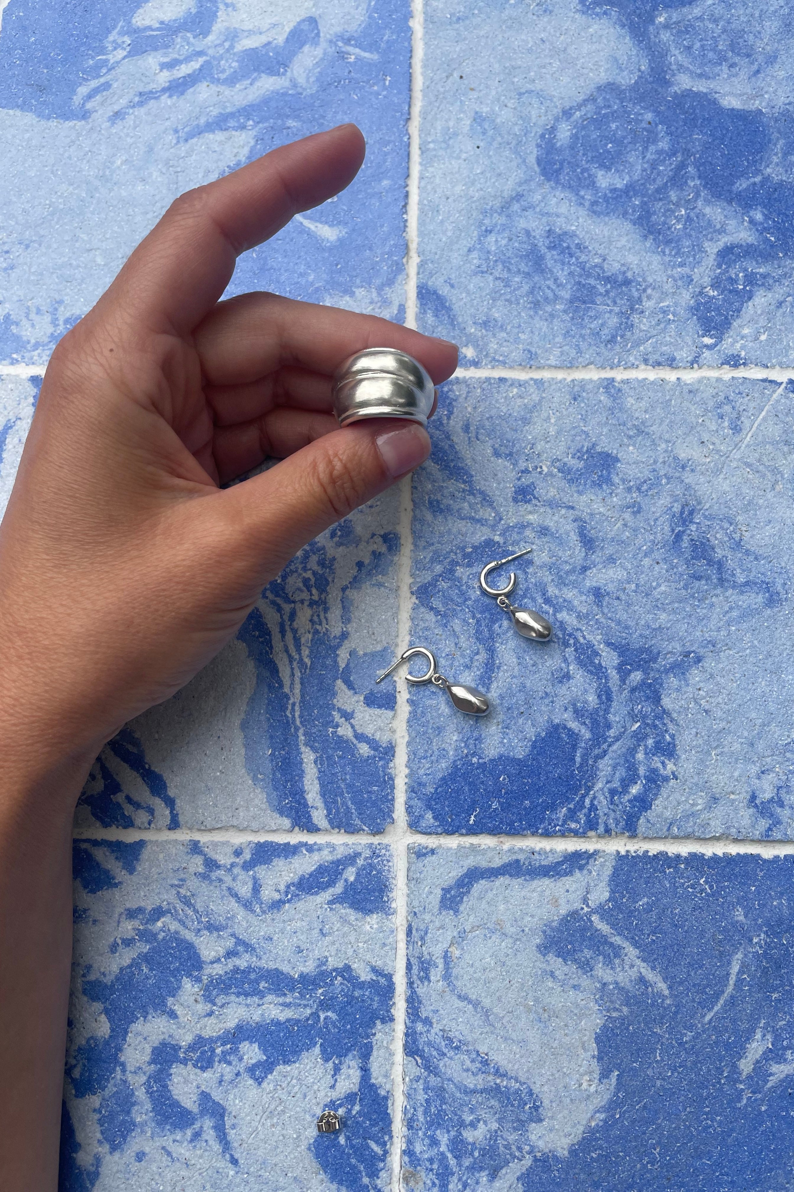 Anel Ecos Duplo prata