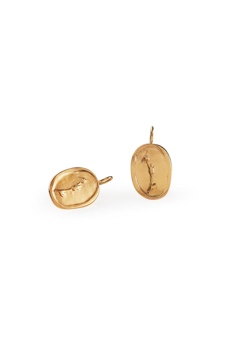 Floria Round Gold Earrings