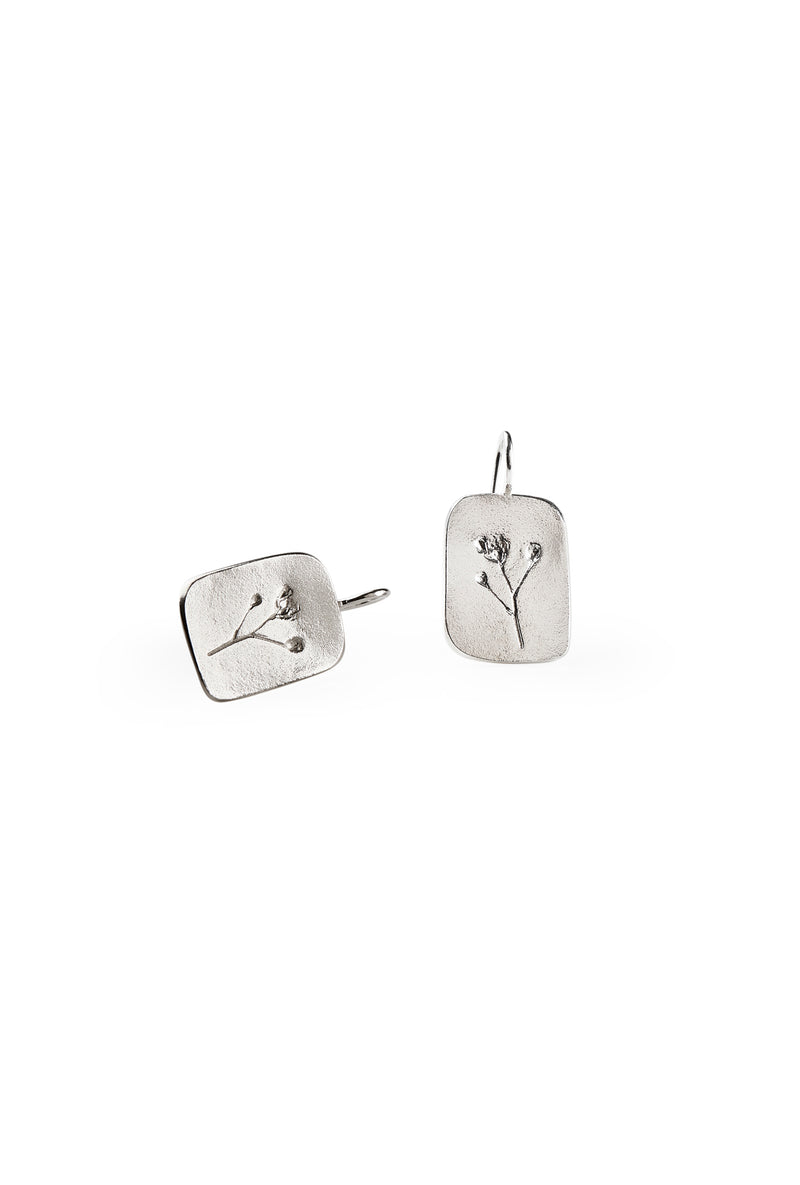 Floria Square Earrings Silver