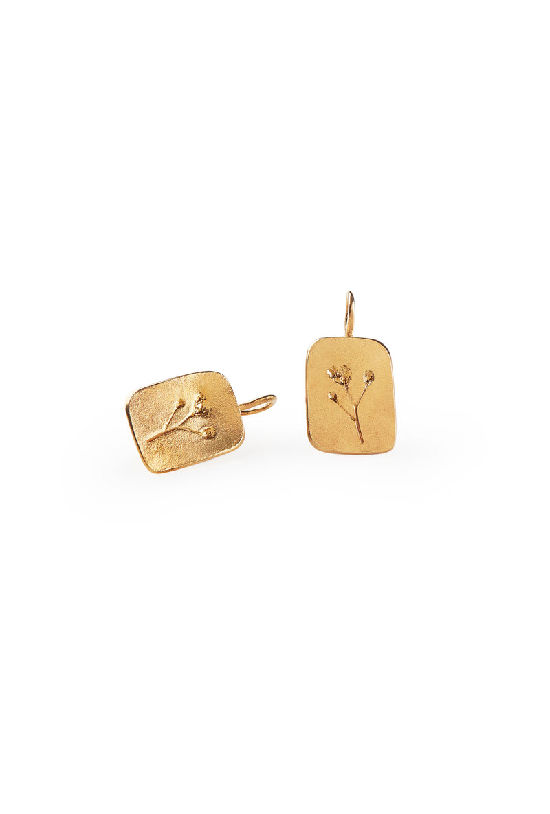 Floria Gold Square Earrings