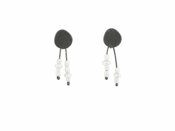Solar Earrings with Pearls