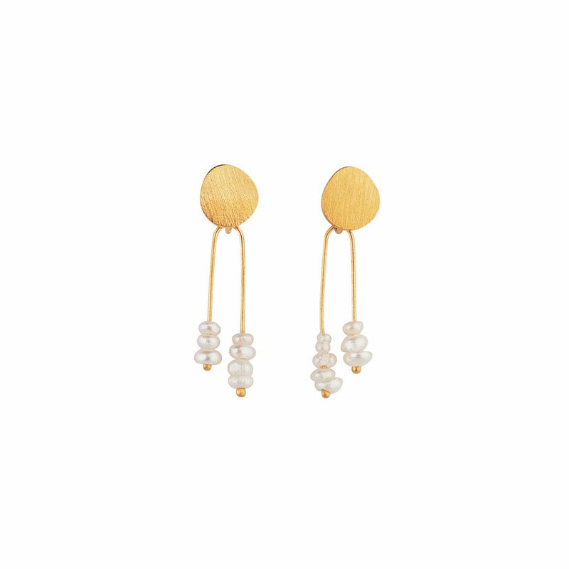 Solar Earrings with Pearls